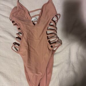 Stylish Pink Kids One Piece Swimsuit